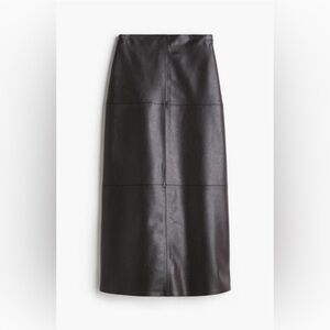 H&M Coated Skirt / Dark Brown / Size 6